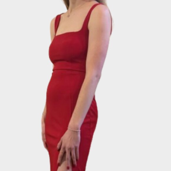 Windsor Red Savannah Formal Crepe Long Dress - Picture 1 of 4